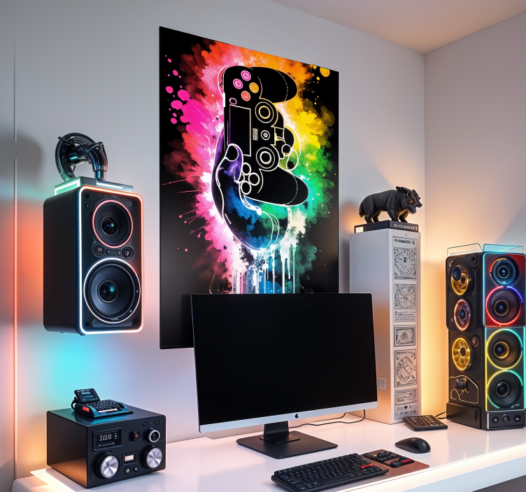 Poster videojuego explosión gamer - TenVinilo