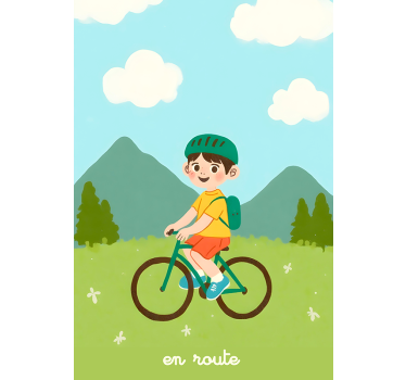 Poster ciclismo en camino - TenVinilo
