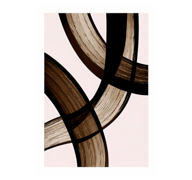 Poster abstracto curvas negras - TenVinilo