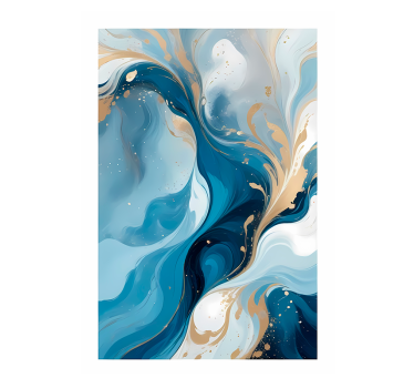 Poster abstracto laguna azul - TenVinilo
