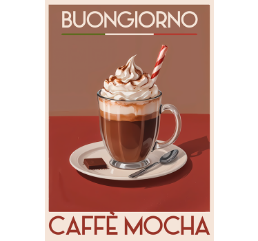 Poster vintage café mocha - TenVinilo