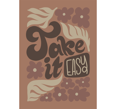 Poster con frases take it easy - TenVinilo