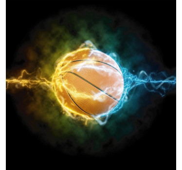 Poster habitación juvenil baloncesto agua y fuego - TenVinilo
