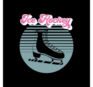 Poster habitación juvenil patines de hockey sobre hielo - TenVinilo