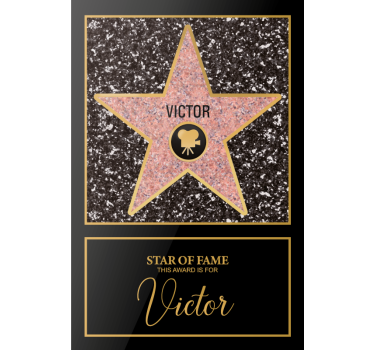 Poster salón estrella del personalizado - TenVinilo