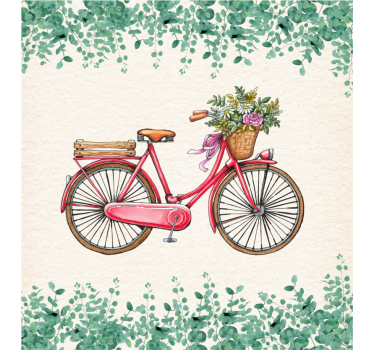 Poster salón bicicleta vintage rústica - TenVinilo