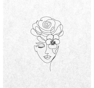Poster salón mujer minimalista sin rostro - TenVinilo