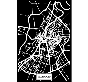 Poster salón mapa topográfico de valladolid - TenVinilo