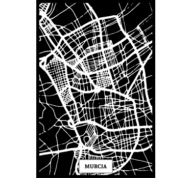 Poster salón mapa topográfico de murcia - TenVinilo