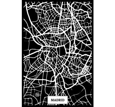 Poster salón mapa topográfico de madrid - TenVinilo