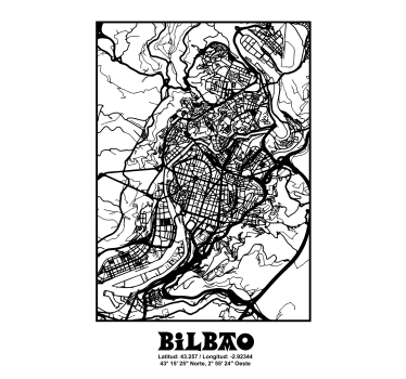 Poster salón bilbao topográfico - TenVinilo