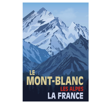 Poster salón estilo retro mont-blanc - TenVinilo