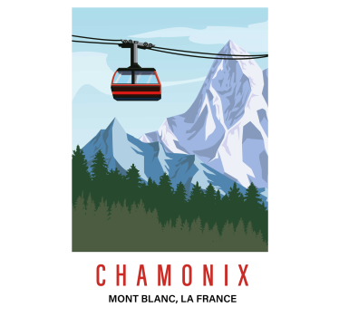 Poster salón montaña chamonix - TenVinilo