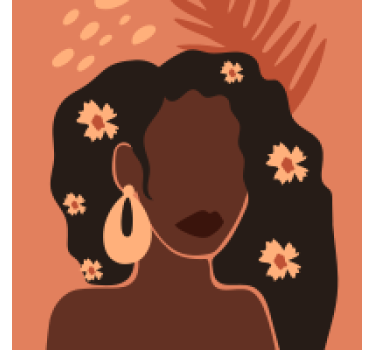 Poster flores mujer abstracta estética - TenVinilo