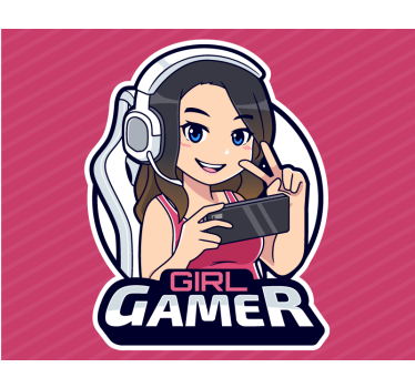 Poster videojuego chica gamer - TenVinilo