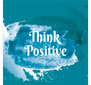 Poster con frases piensa en positivo - TenVinilo