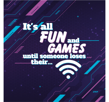 Poster habitación juvenil chiste divertido wifi - TenVinilo