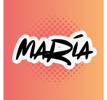 Poster habitación juvenil arte con nombre personalizado - TenVinilo