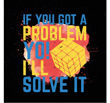 Poster habitación juvenil la vida es un cubo rubik - TenVinilo