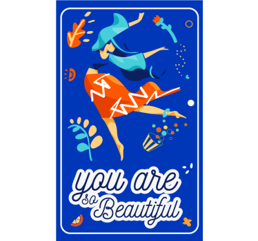 Poster con frases eres tan hermosa bailando - TenVinilo