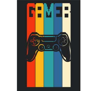 Impresión del cartel del juego del controlador - TenVinilo