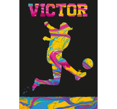 Cartel de jugador de fútbol - TenVinilo