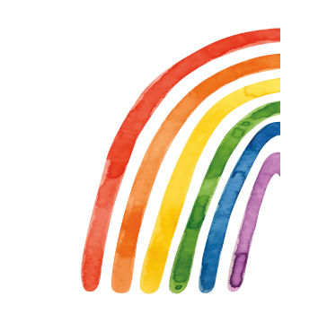 Cartel del arco iris de la acuarela - TenVinilo