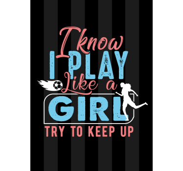 Juego como un cartel de niña - TenVinilo
