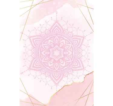 Poster zen mandala de acuarela rosa - TenVinilo