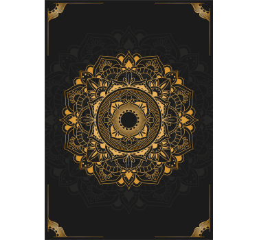 Cartel de mariposa mandala negro - TenVinilo