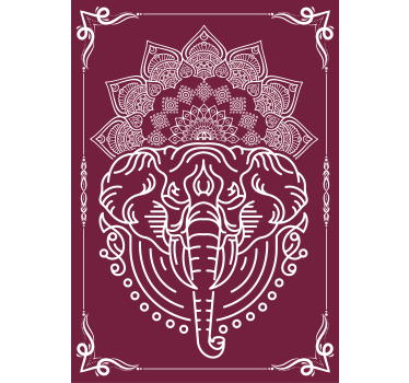Cartel de mandala de elefante - TenVinilo