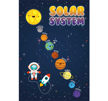 Poster dormitorio infantil sistema solar - TenVinilo