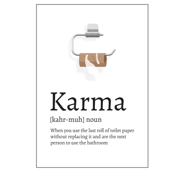 Cartel de definición de karma - TenVinilo
