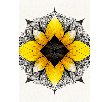 Mandala floral pósters zen - TenVinilo
