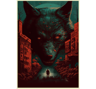 Cartel de la película lobo cartel de diseño animal - TenVinilo