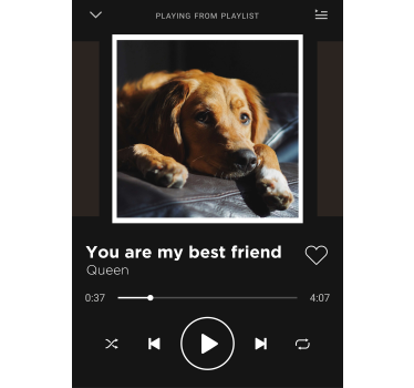 Cartel de música de reproductor de música personalizable - TenVinilo