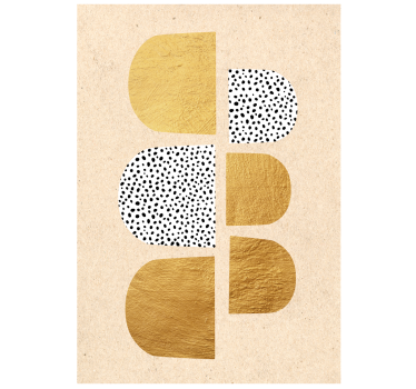 Poster arte abstracto dorado - TenVinilo