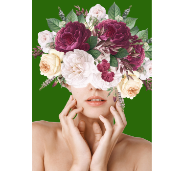 Poster flores mujer floral - TenVinilo