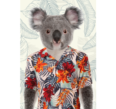 Poster habitación juvenil koala elegante - TenVinilo