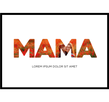 Poster salón mamá, te amo - TenVinilo