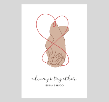 Poster dormitorio matrimonio siempre juntos - TenVinilo