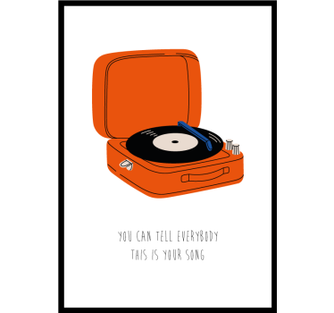 Poster salón letras de canciones - TenVinilo