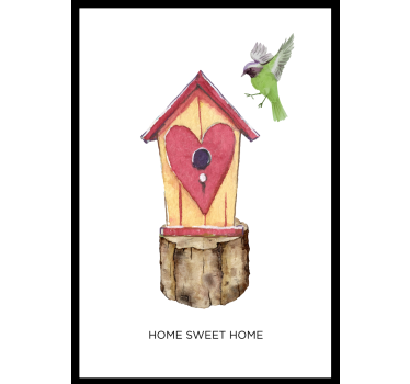 Poster salón hogar dulce hogar - TenVinilo