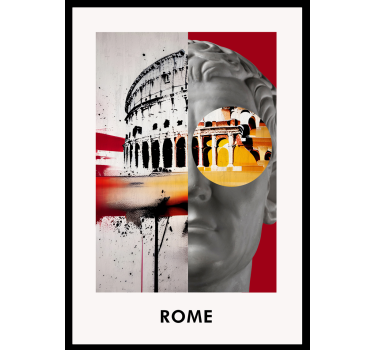 Poster salón collage de roma - TenVinilo