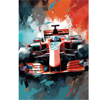 Poster F1 carro rojo - TenVinilo