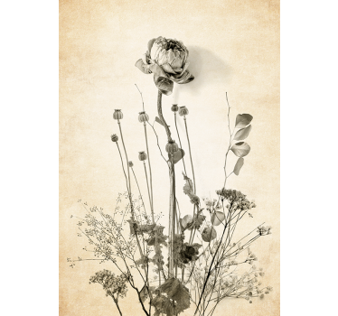 Poster flores ramo de flores sobre fondo beige - TenVinilo