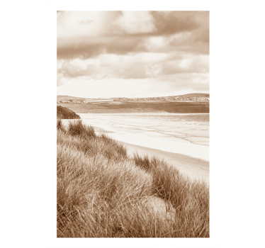 Poster paisajes paisaje costero tonos sepia - TenVinilo