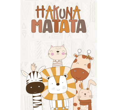 Poster dormitorio infantil hakuna matata - TenVinilo