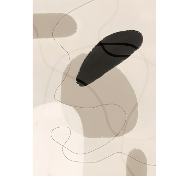 Poster abstracto tonos y formas beige - TenVinilo