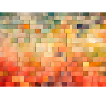 Poster abstracto cuadrados de color - TenVinilo